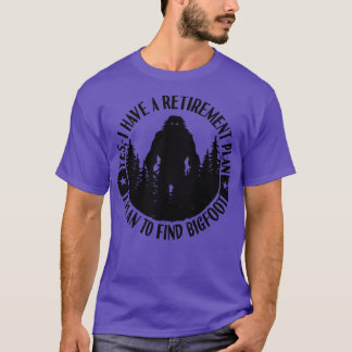 T-shirt Plan de retraite Silhouette Sasquatch