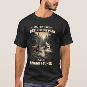 T-shirt Plan de retraite sur pêcheur de chasse et pêche