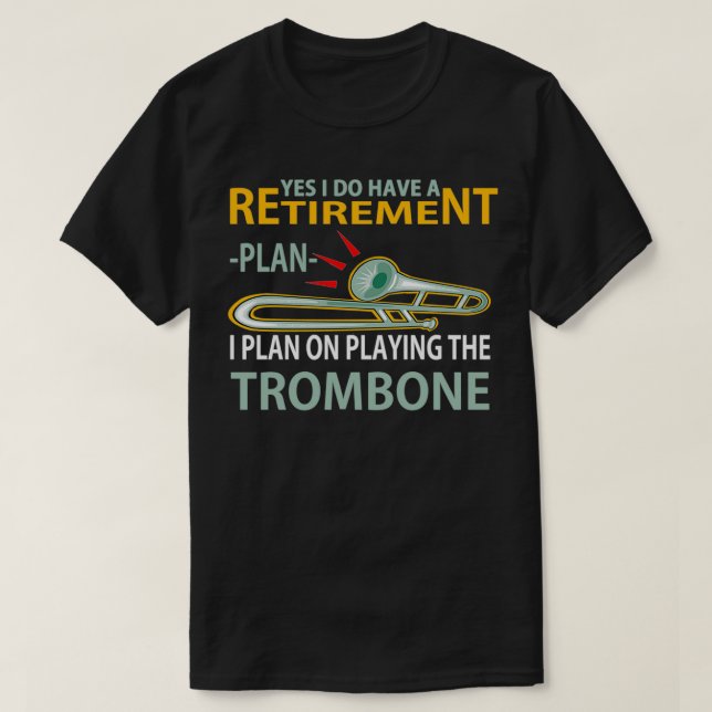 T-shirt Plan de retraite Trombone (Design devant)