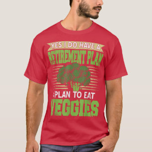 T-shirt Plan de retraite végétarien Végétarien Végétarien