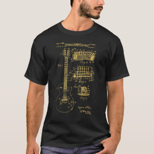 T-shirt Plan de structure guitare