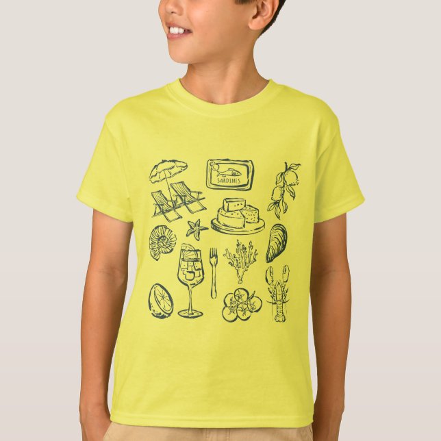 T-shirt Plan de vie méditerranéen (Devant)