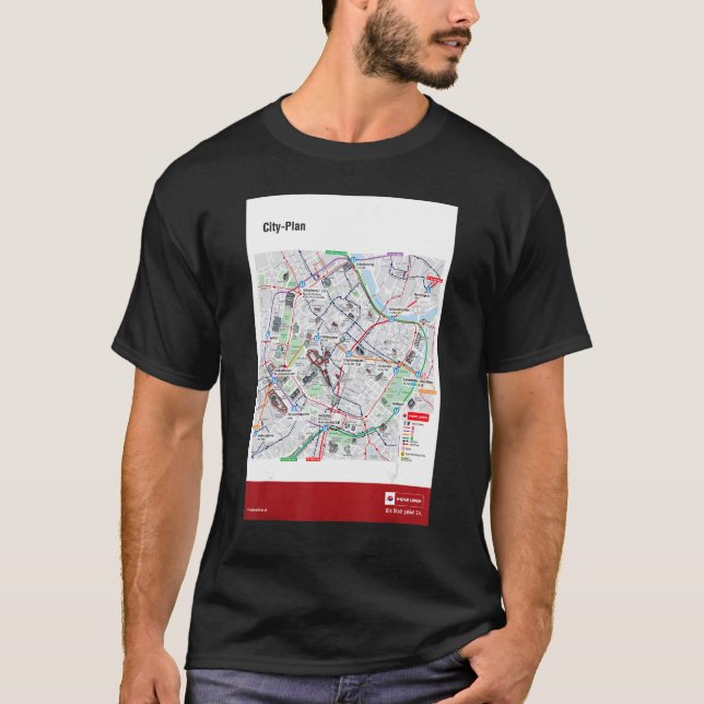 T-shirt Plan de ville de Vienne (Devant)