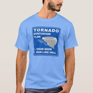 T-shirt Plan d'évacuation de Tornado