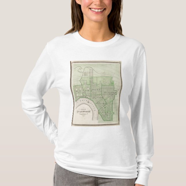 T-shirt Plan d'Evansville, Vanderburgh Co (Devant)