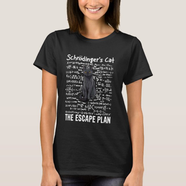 T-shirt Plan d'évasion du chat de Schrödinger (Devant)