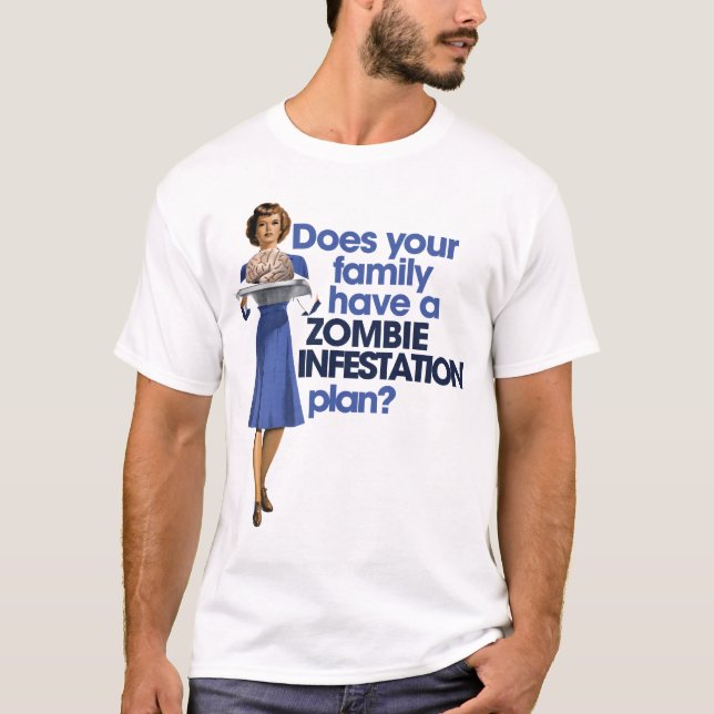 T-shirt Plan d'infestation zombie (Devant)