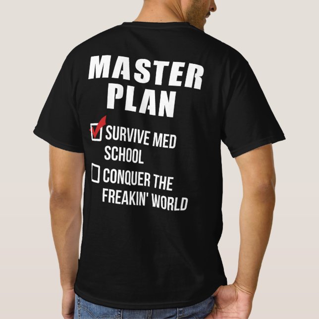 T-shirt Plan directeur de l'étudiant de l'école de médecin (Dos)