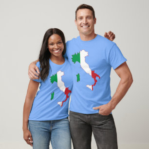 T-shirt Plan d'Italie avec rouge blanc bleu égal