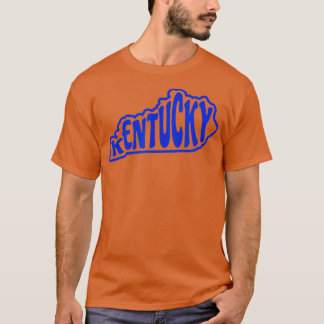 T-shirt Plan du Kentucky en bleu