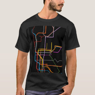 T-shirt Plan du métro de la ville