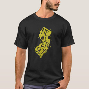 T-shirt Plan du New Jersey Outline USA America