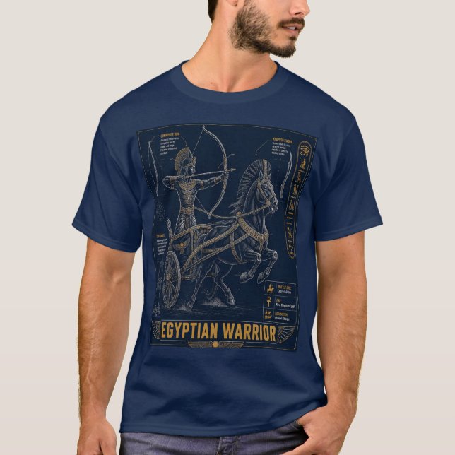 T-shirt Plan d'un guerrier égyptien (Devant)