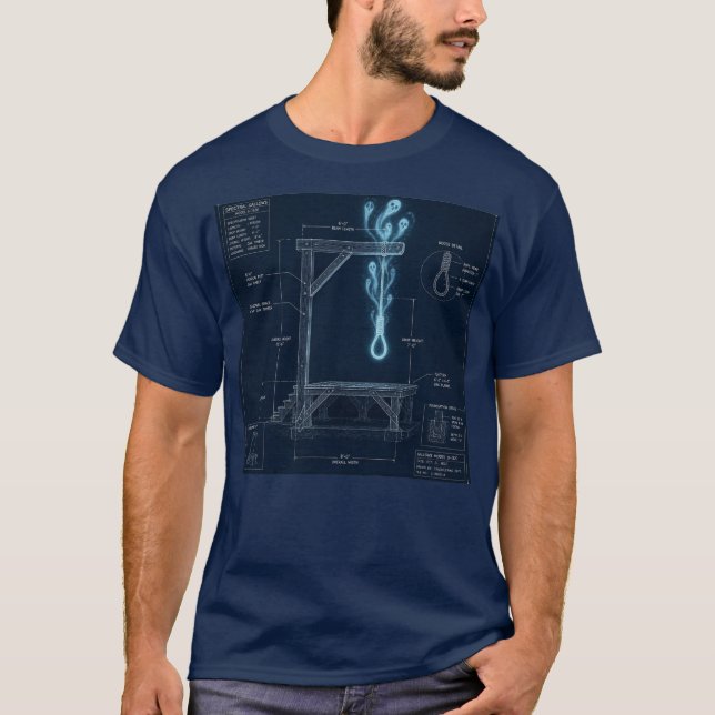 T-shirt Plan d'une potence hantée spectrale (Devant)