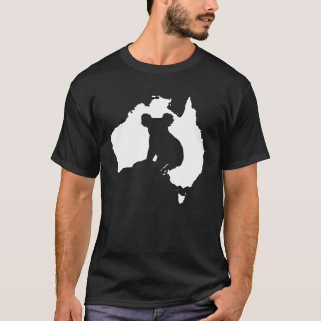 T-shirt Plan Koala Silhouette - Ours Koala australien (Devant)