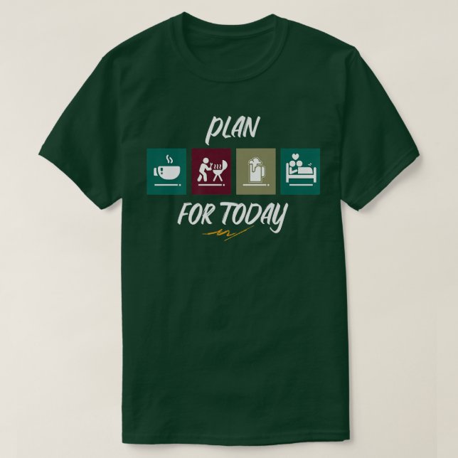 T-shirt Plan Pour La Journée Cuisine Viande Grill (Design devant)