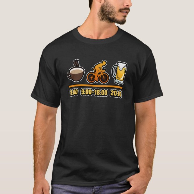 T-shirt Plan Quotidien Vélo Café Conduite des paroles de b (Devant)