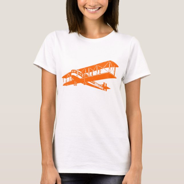 T-shirt Plan vintage - Orange (Devant)