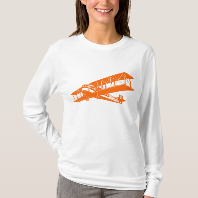 T-shirt Plan vintage - Orange (Devant)