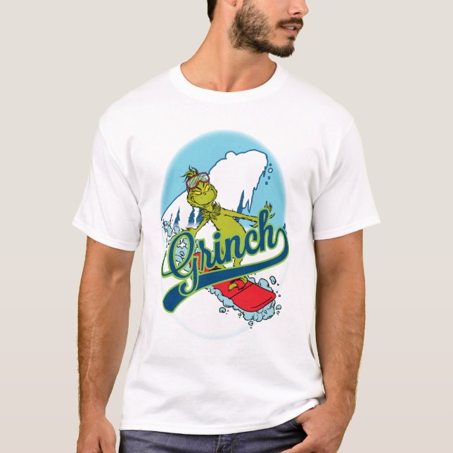 T-shirt Planche à neige du Grinch (Devant)