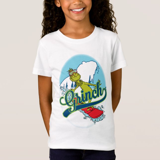 T-Shirt Planche à neige du Grinch (Devant)