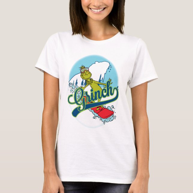 T-shirt Planche à neige du Grinch (Devant)
