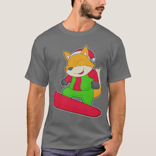 T-shirt Planche à neige Fox Noël (Devant)