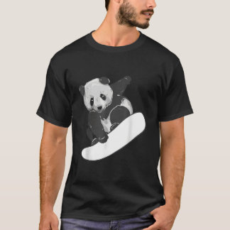 T-shirt Planche à neige Panda de snowboard