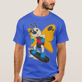 T-shirt Planche à neige papillon Sports d'hiver