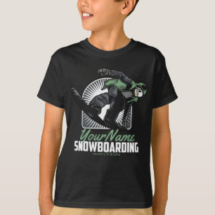 T-shirt Planche à neige personnalisée Snowboardeur qui dév