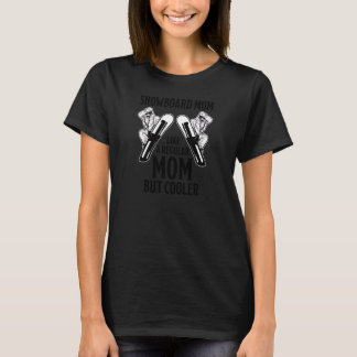 T-shirt Planche à neige pour femmes Maman Planche à neige