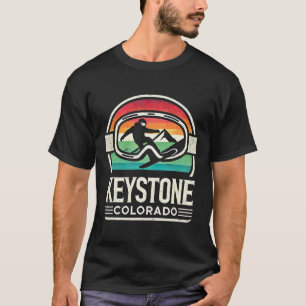 T-shirt Planche à neige rétro Keystone Colorado montagne e