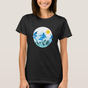 T-shirt Planche à neige rétro Snowboarding Neige Sport d'h