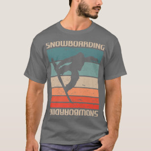 T-shirt Planche à neige rétro vintage classique Snowboardi