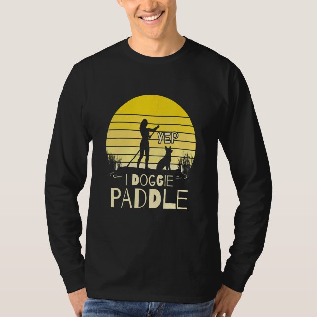 T-shirt Planche à paddle pour chien Sup Yep je fais du pad (Devant)