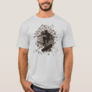 T-shirt planche à roulettes. bulles de haute fidélité