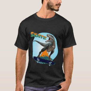 T-shirt Planche à roulettes dinosaure T Rex pour garçons c