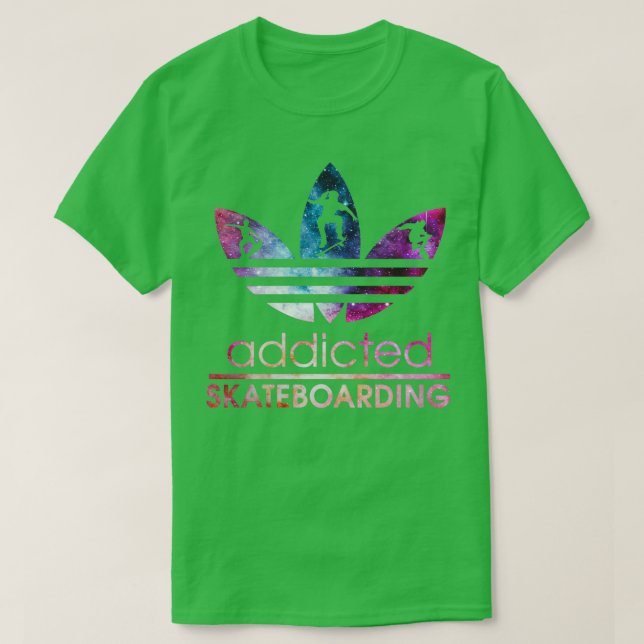 T-shirt Planche à roulettes galaxie 1 (Design devant)