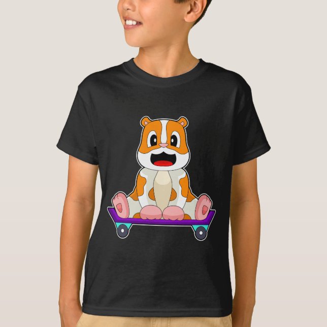 T-shirt Planche à roulettes Hamster Skater (Devant)