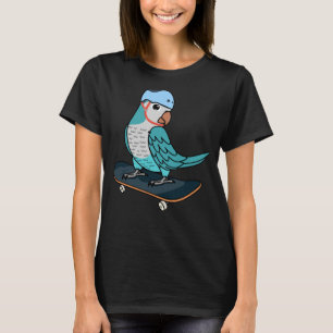 T-shirt Planche à roulettes I Blue Monk Parakeet Quaker