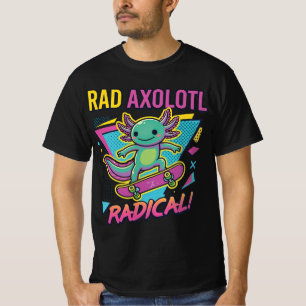 T-shirt Planche à roulettes néon rad Axolotl style vintage