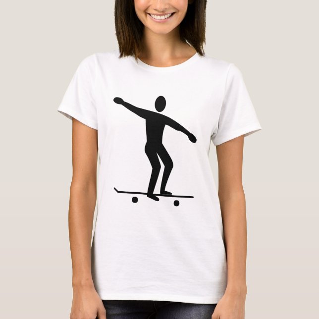 T-shirt Planche à roulettes - Noir (Devant)