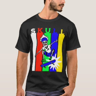 T-shirt Planche à roulettes squelette