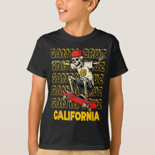 T-shirt Planche à roulettes squelette vintage Santa Cruz C