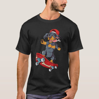 T-shirt Planche à roulettes teckel  Planche à roulettes dr