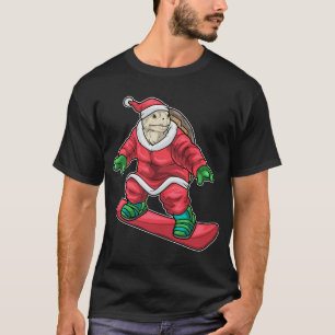 T-shirt Planche à roulettes Tortue de Noël
