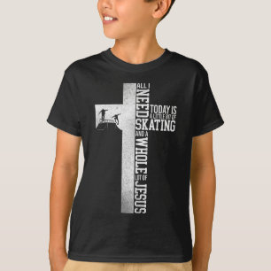 T-shirt Planche à roulettes Tout Un Tas De Jésus Croix De