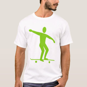T-shirt Planche à roulettes - Vert Martien