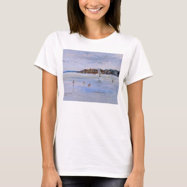 T-shirt Planche à voile et baigneurs (Devant)