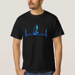 T-shirt Planche à voile Heartbeat Line Papa Cadeau